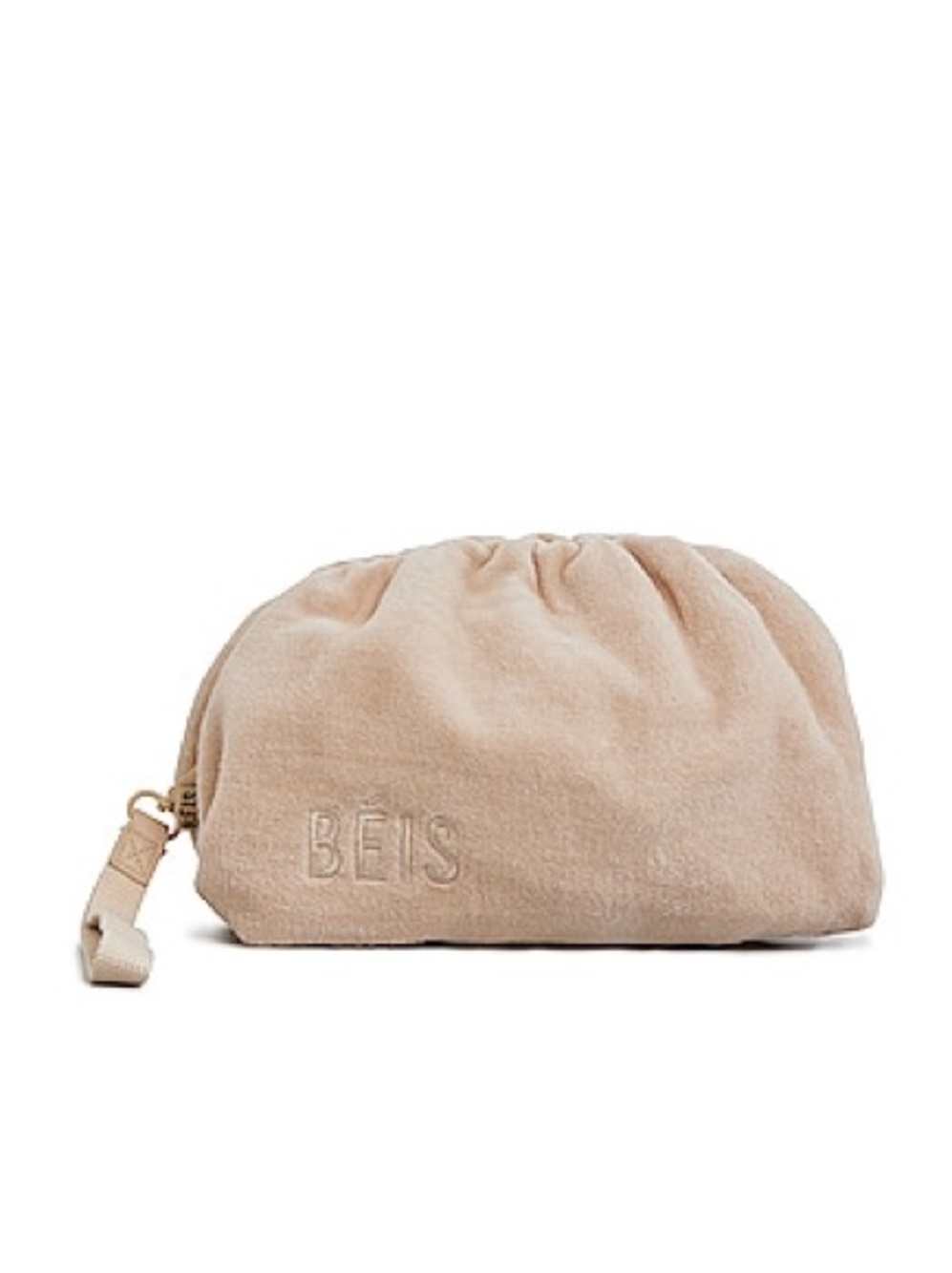 BÉIS The Terry Cosmetic Clutch in Beige